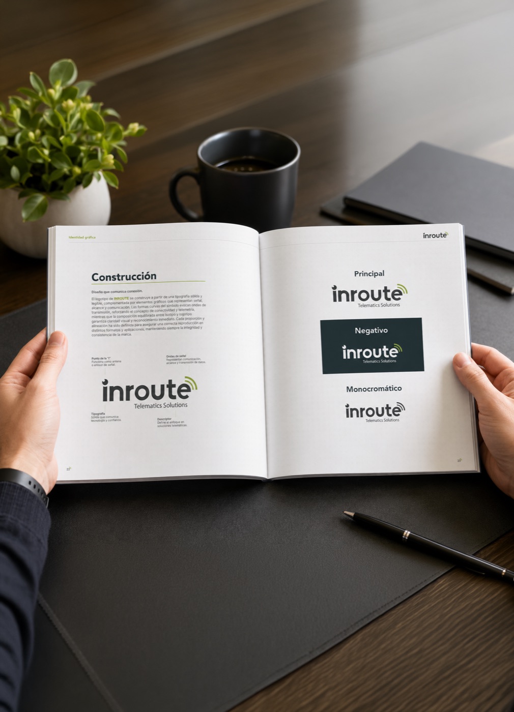 Brandbook de identidad de marca de Inroute