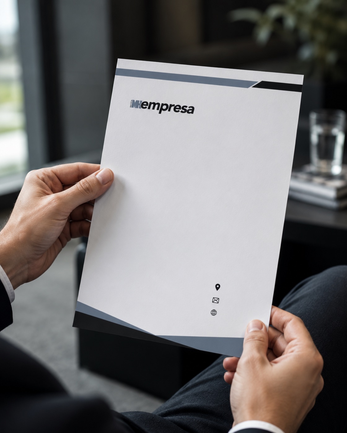 Papelería corporativa de MHempresa